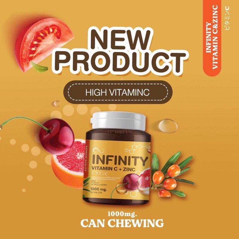 Infinity Vitamin C + Zinc - 1000 mg - 30 Tablets