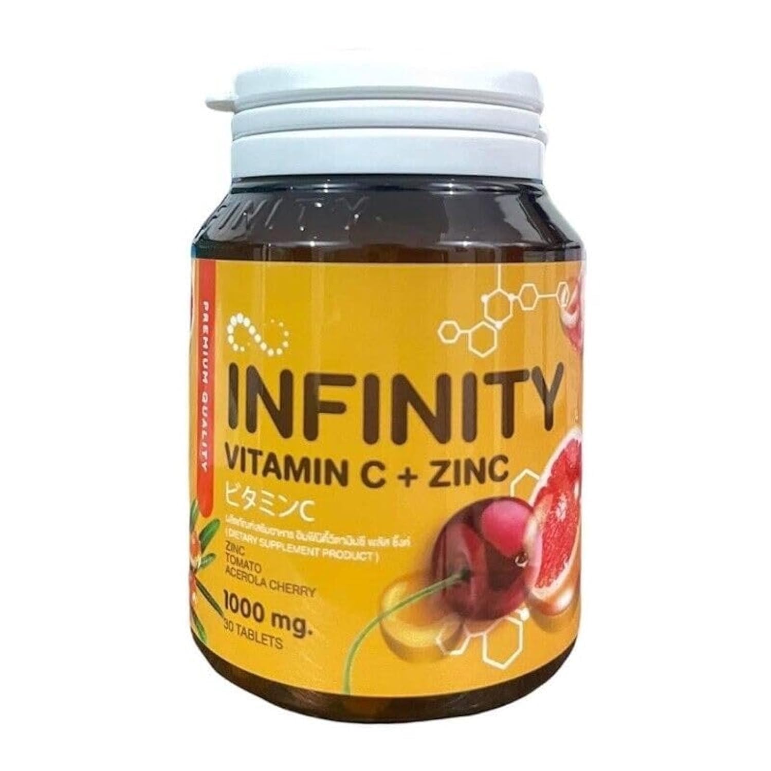 Infinity Vitamin C + Zinc - 1000 mg - 30 Tablets