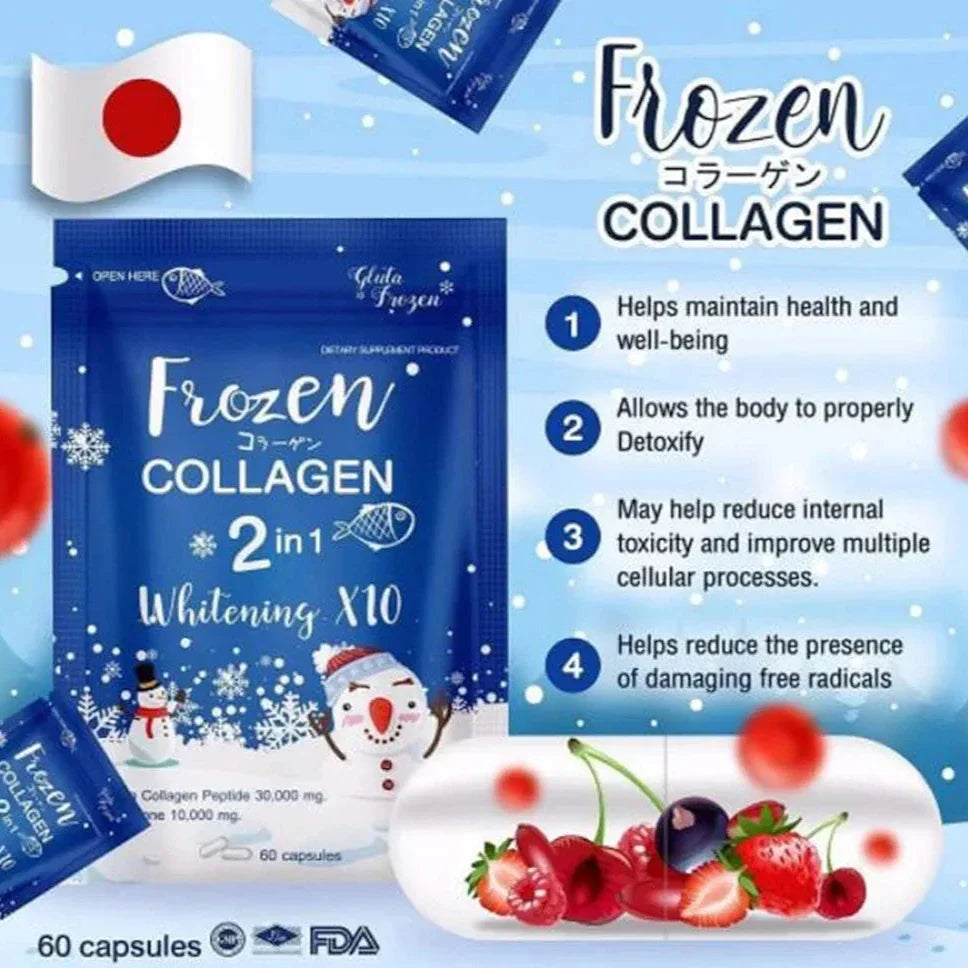 Frozen Collagen 2 in 1 glutathione Whitening Capsules