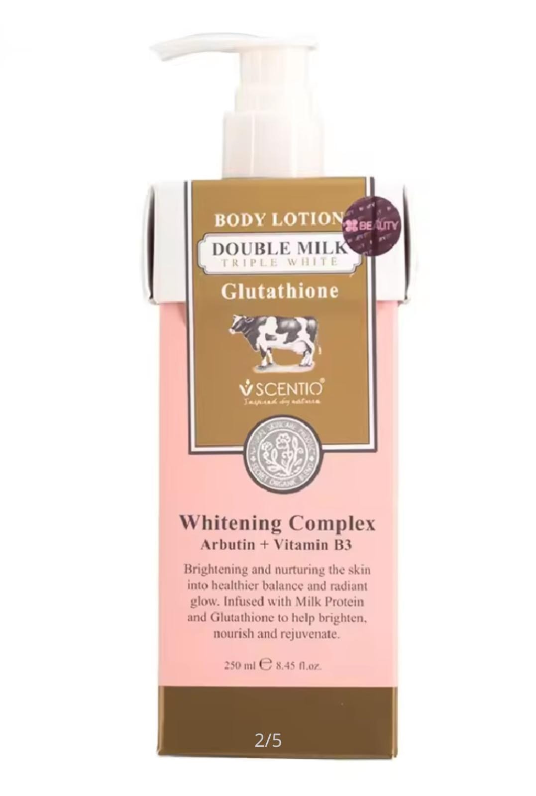 Scentio Double Milk Triple White Body Lotion  skin-brightening and nourishing - 250ml