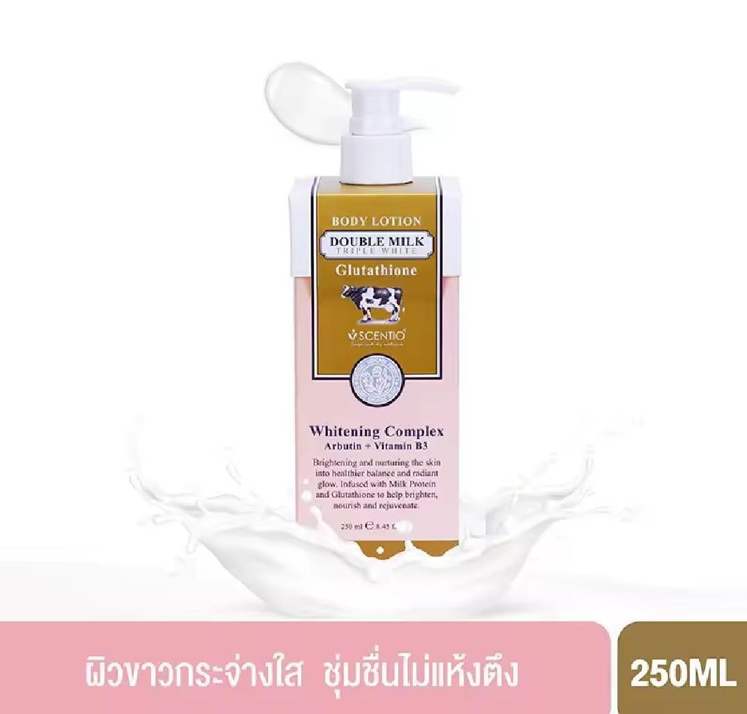Scentio Double Milk Triple White Body Lotion  skin-brightening and nourishing - 250ml