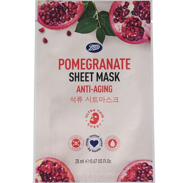 Boots Pomegranate Sheet Mask – Anti-Aging