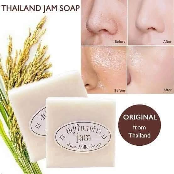 NATRUAL HANDMADE THAI RICE MILK SOAP- 60g