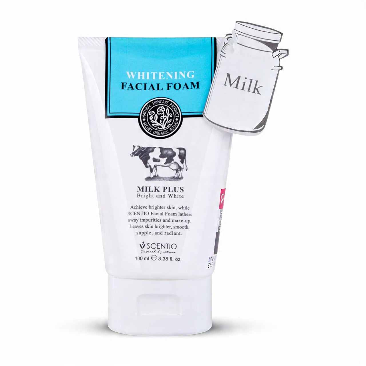 SCENTIO MILK PLUS WHITENING FACIAL FOAM -100ml