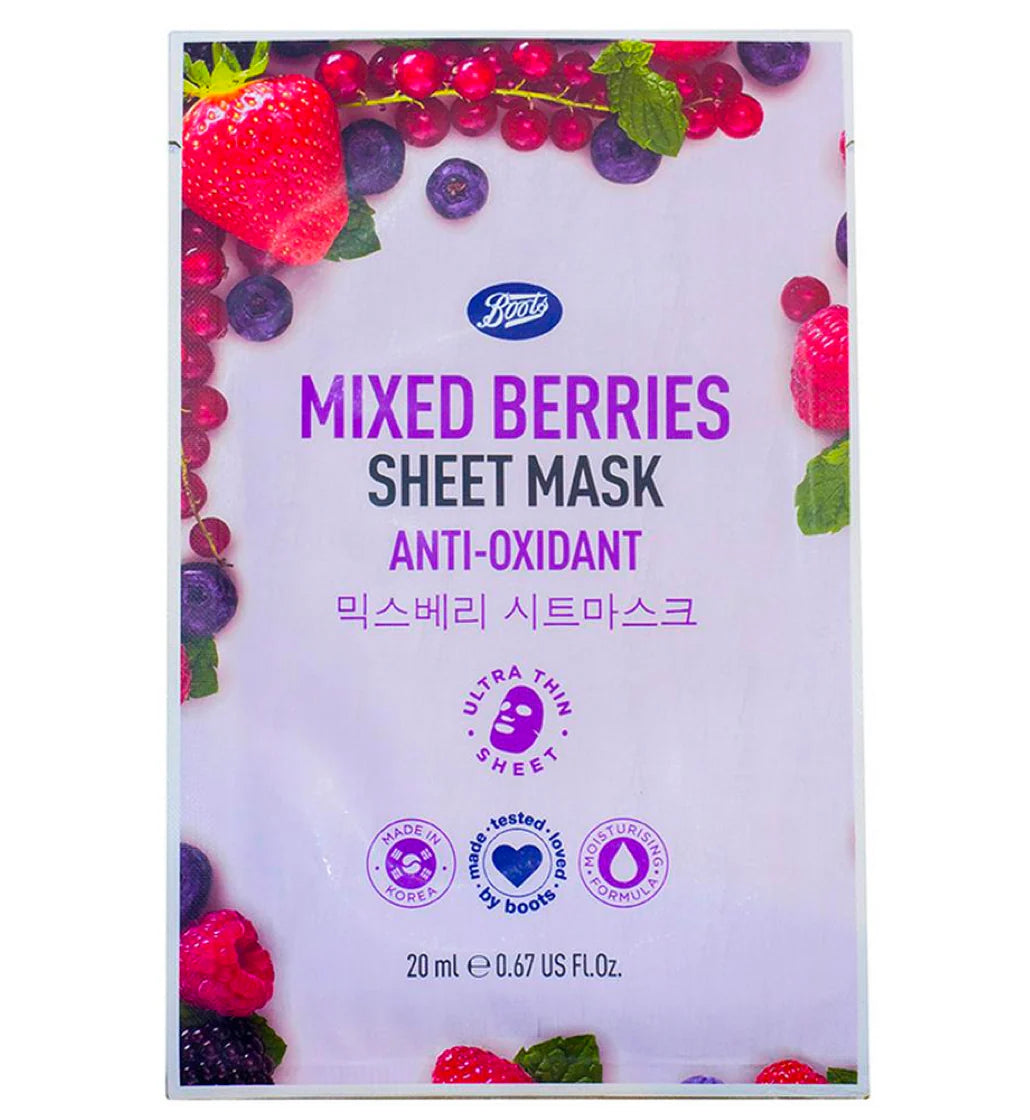 Boots Mixed Berries Sheet Mask – Antioxidant