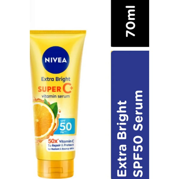 Nivea Extra Bright Super C+ Vitamin Serum SPF 50 – 70ml (Yellow)