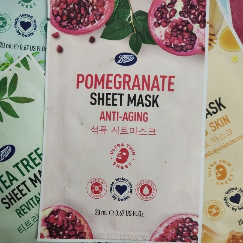 Boots Pomegranate Sheet Mask – Anti-Aging