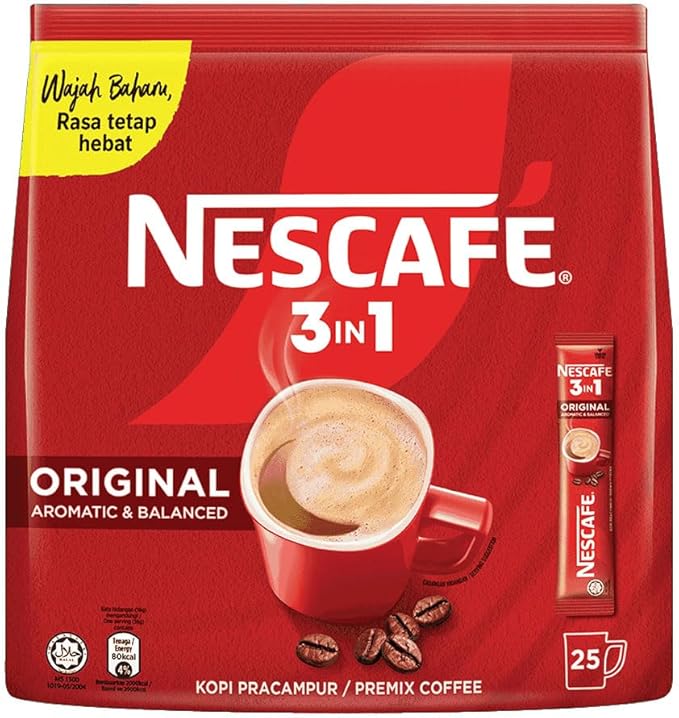 Nescafe  3 in 1 Original Aromatic Pre Mix coffee - 25 Servings
