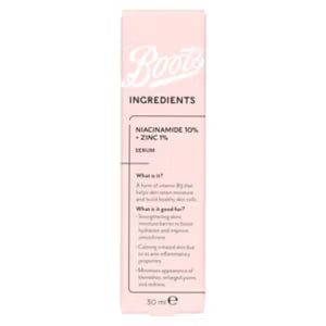 Boots Ingredients Niacinamide Serum - 30ml
