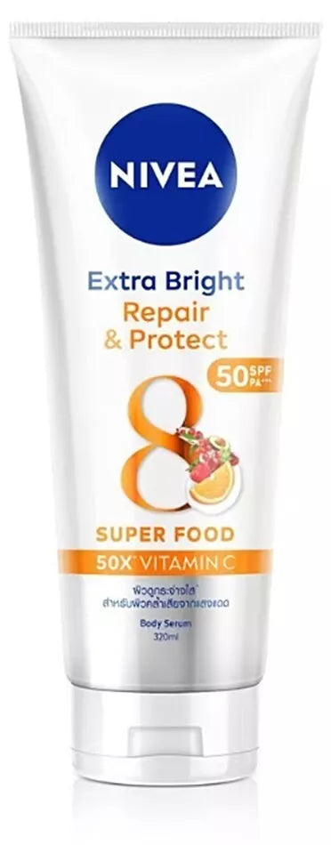 NIVEA Extra Bright Repair & Protect Body Serum and Protect SPF50 - 320ml