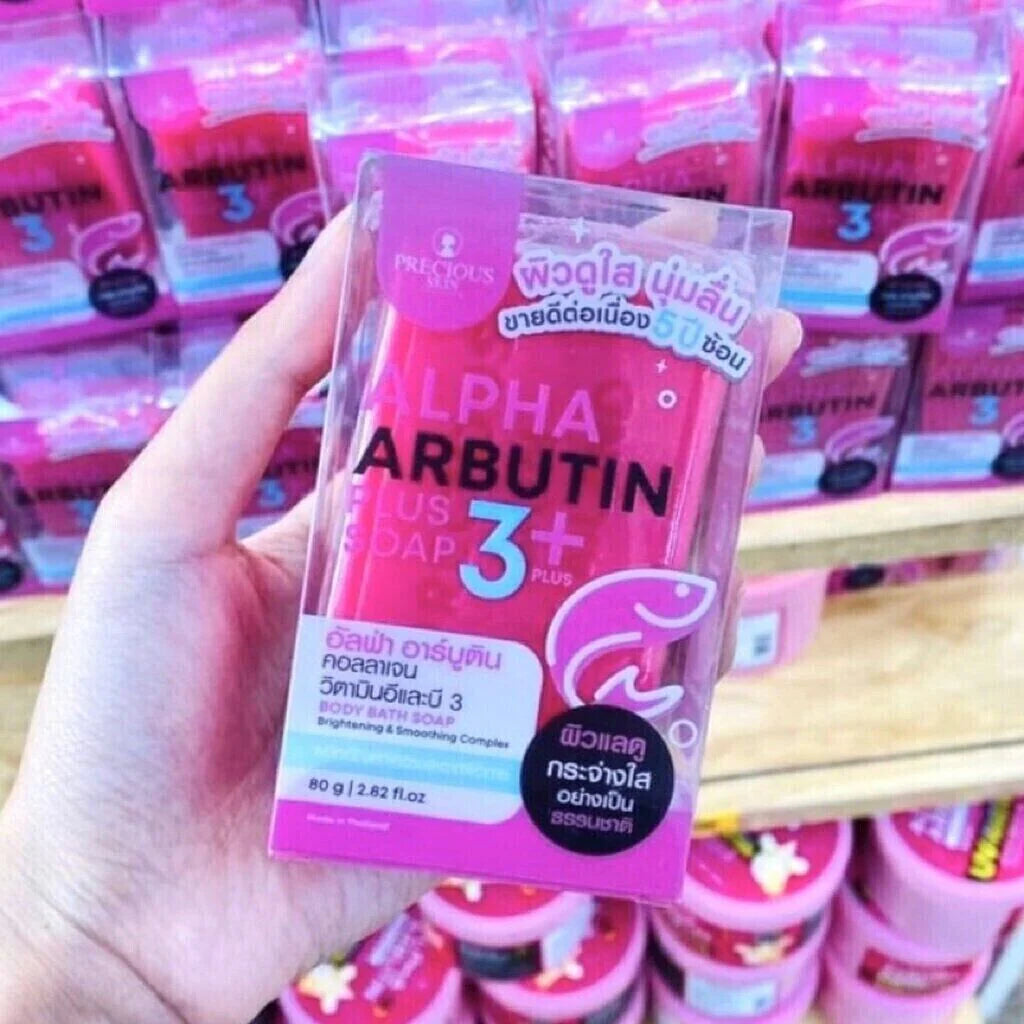 Alpha Arbutin 3 Plus Pink Collagen Soap Body Natural Precious Skin Radiance - 80g